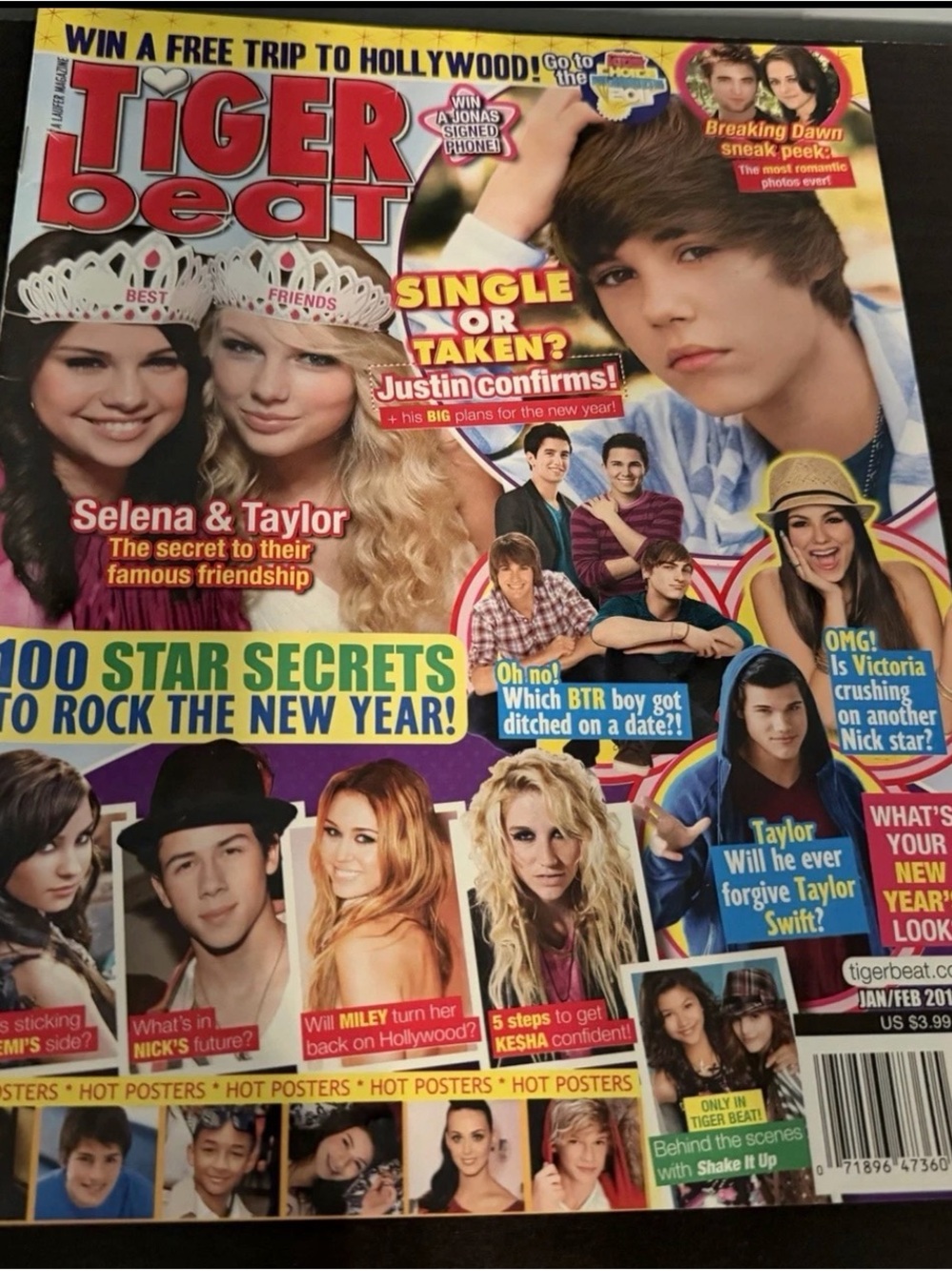 Tiger Beat Magazine January/Feb 2011 Justin Bieber